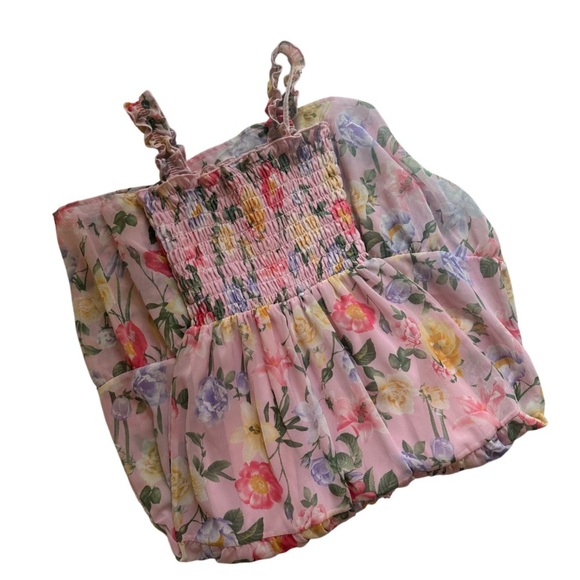 Pink Floral Maxi Beach Sleeveless Vacation Resort Dress Girls Size 8 - Picture 4 of 5